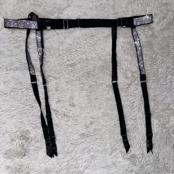 Victoria’s Secret rhinestone black garter belt - Picture 3 of 3